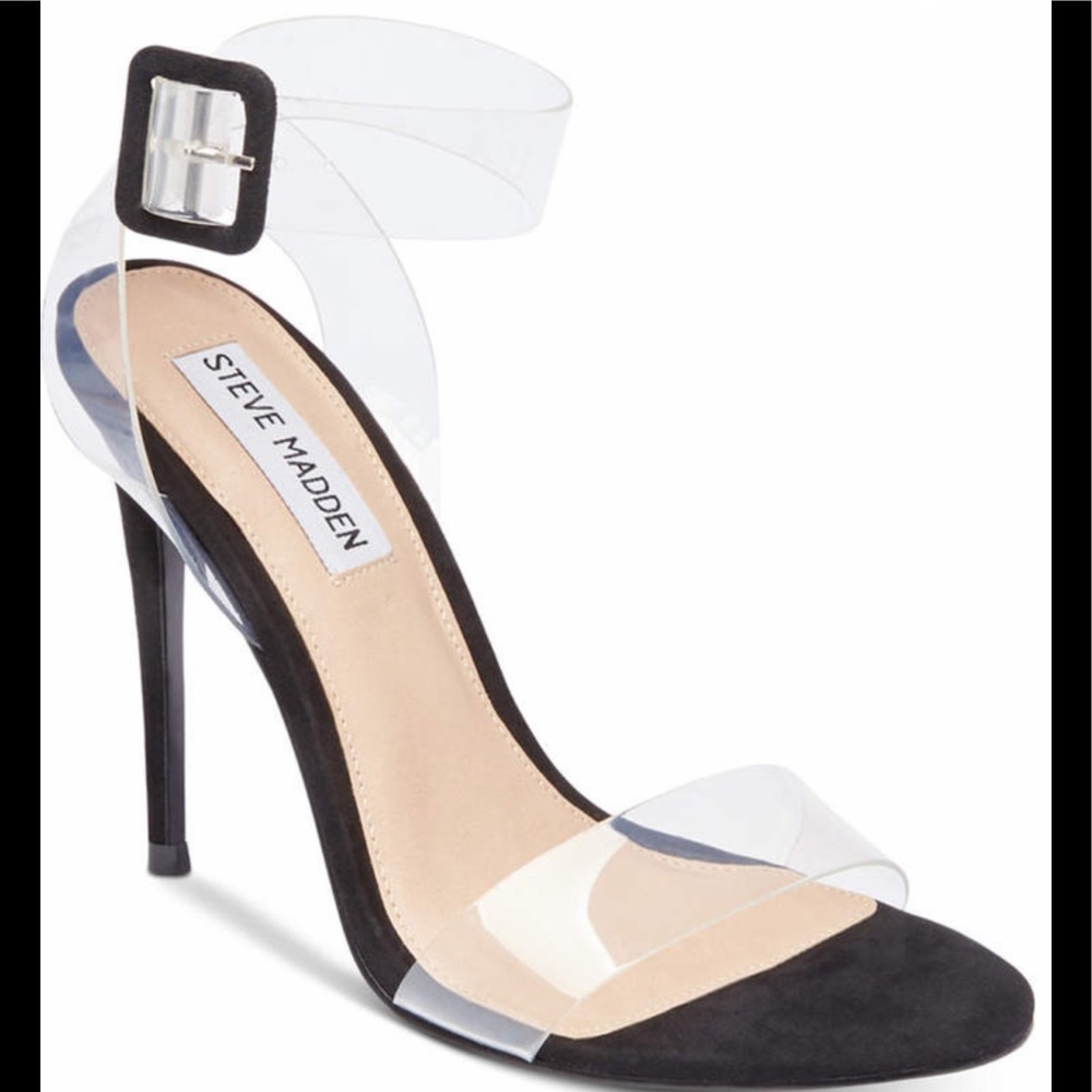 STEVE MADDEN SEEME LUCITE DRESS SANDAL